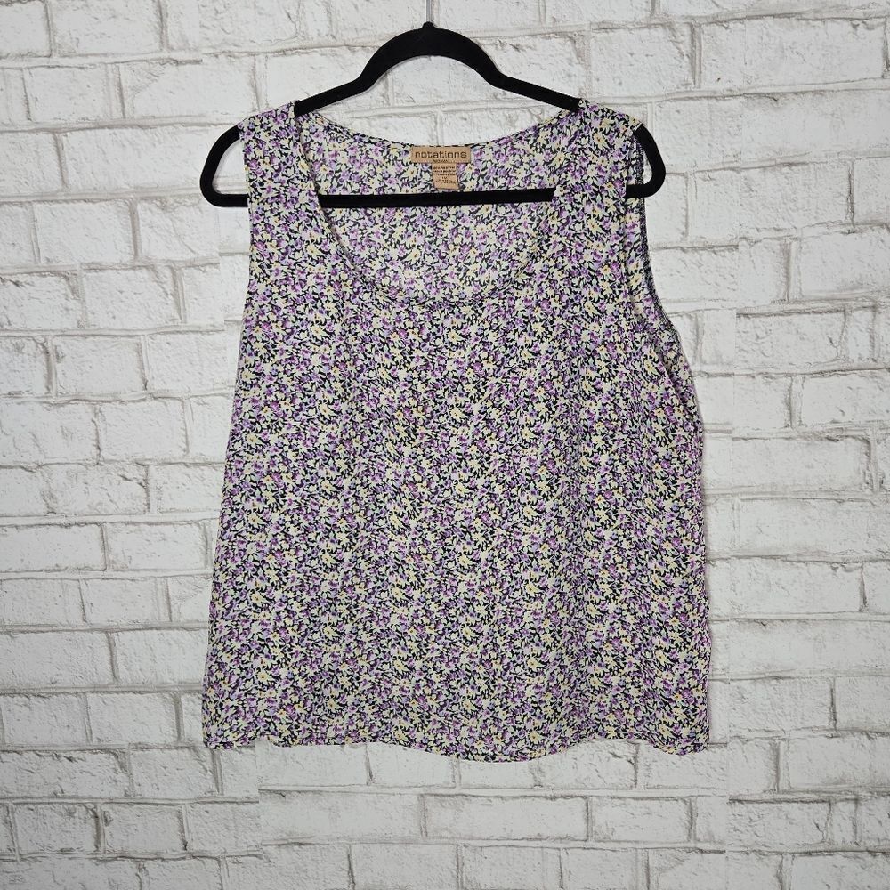 notations vintage floral tank